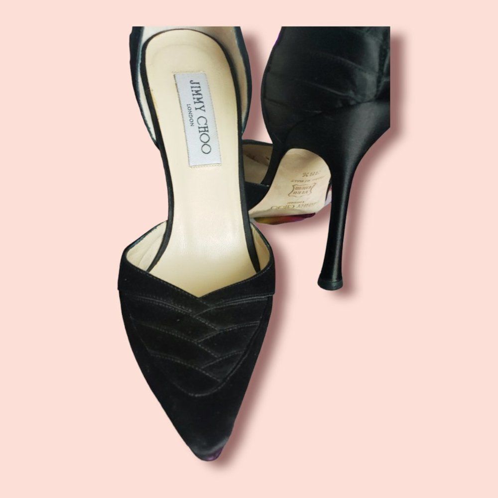 Jimmy Choo Jasminia Satin D'orsay Pumps - Picture 3 of 6